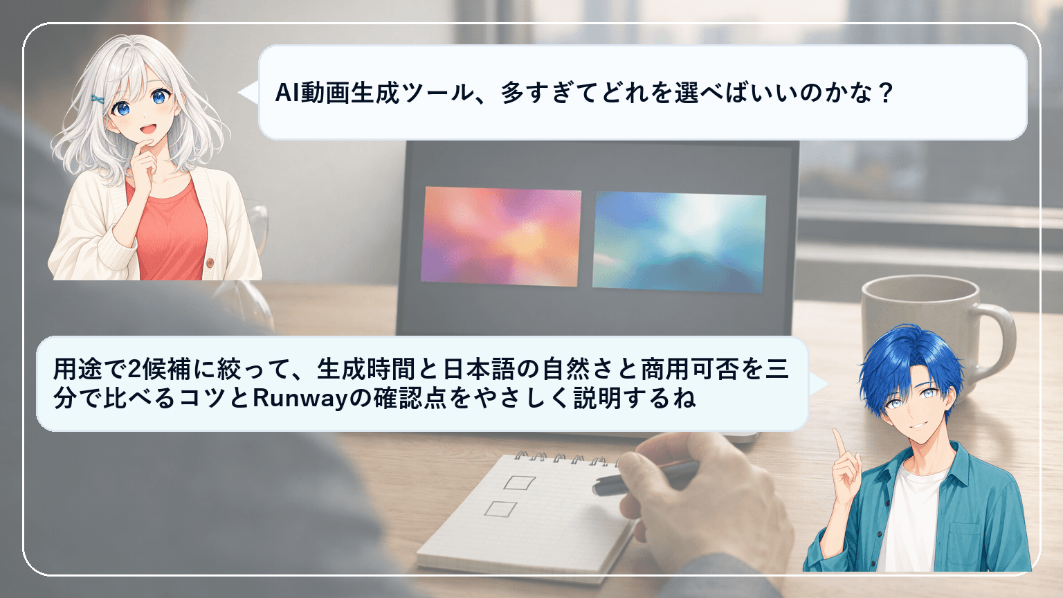 AI動画生成ツールのおすすめ比較|用途別に2候補へ即絞り&3分レビューで見極めるのアイキャッチ画像